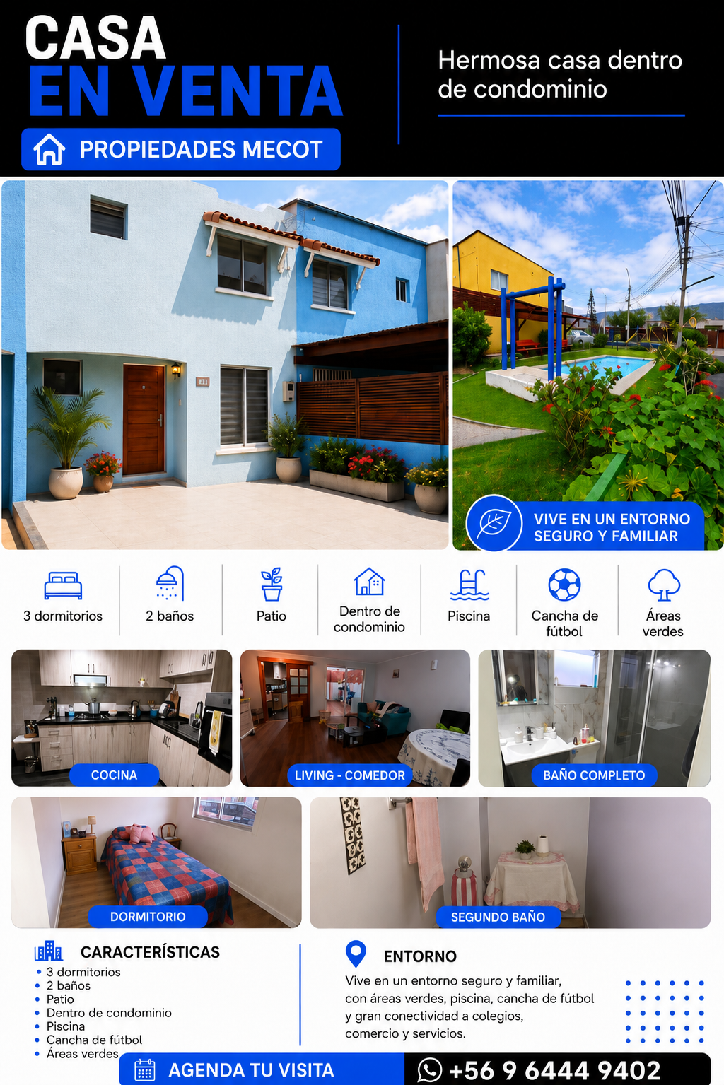 Casa en venta de condominio en sector norte