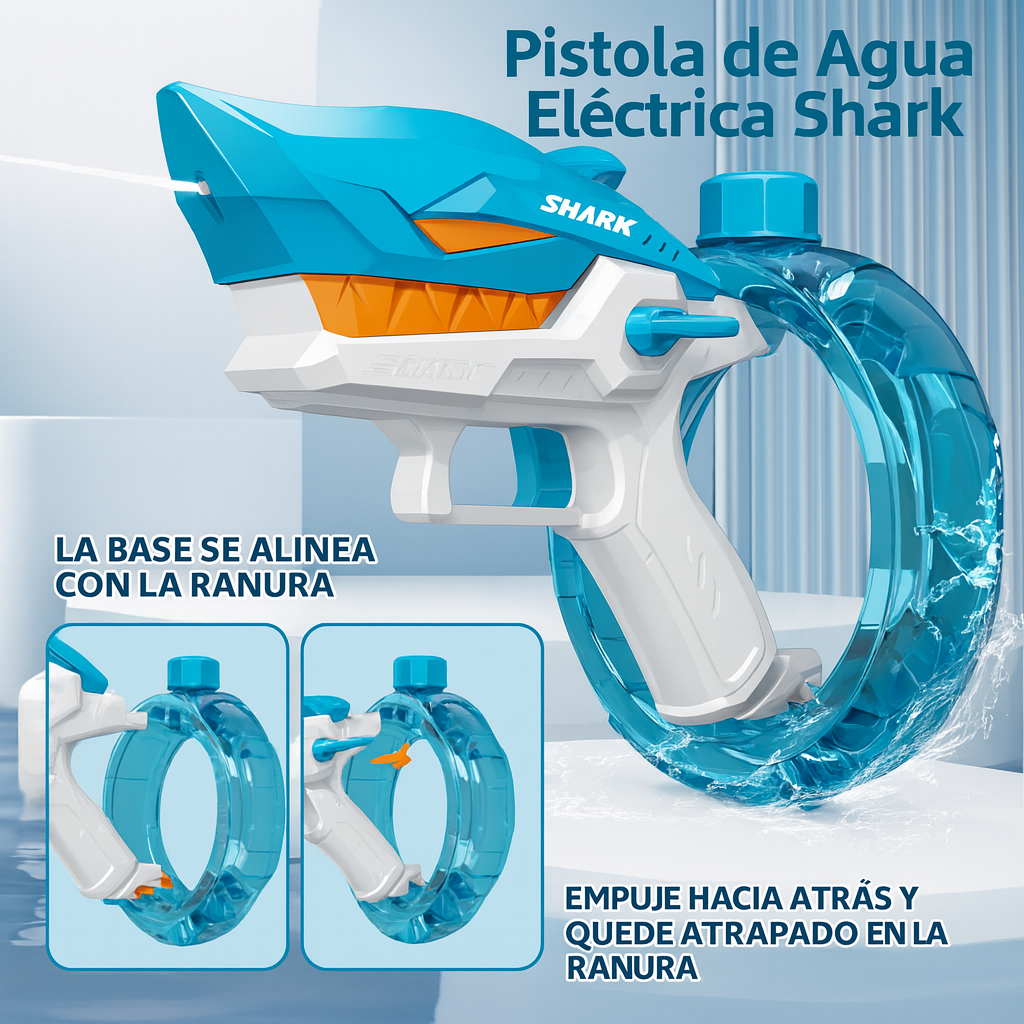 Pistola De Agua Shark Juguete