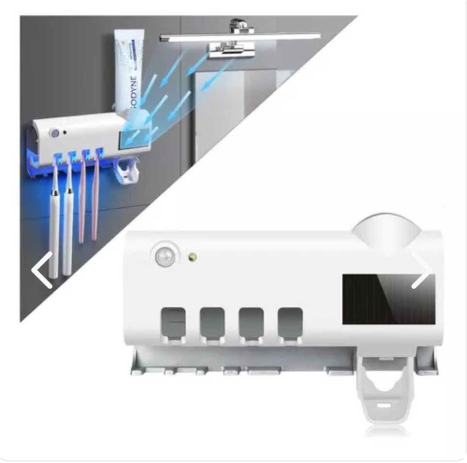 Soporte Esterilizador Cepillo De Dientes y Dispensador Automático
