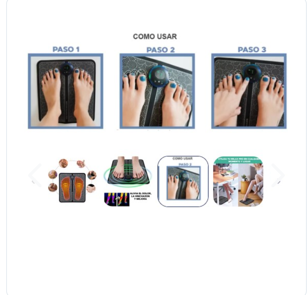 ✨ Alfombra Masajeador Eléctrico para Pies ✨
¡Tu spa personal en casa, cuando tú quieras!